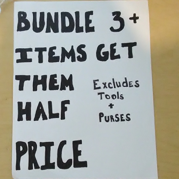 Bundle 3 Or More Items Get Them Half Price - Picture 3 of 3